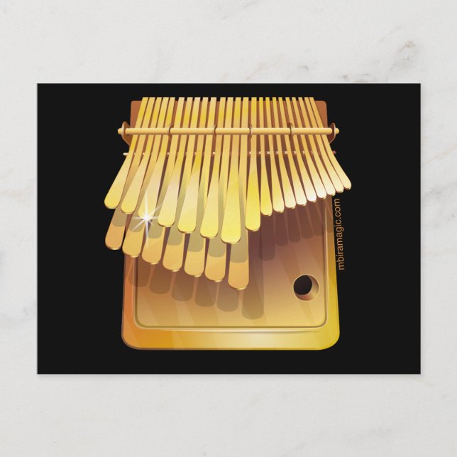 Gold mbira postcard (Front)