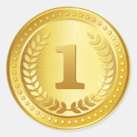 Gold medal 1st place winner sticker