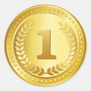 Gold medal 1st place winner sticker