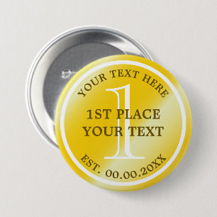 Gold Medal button for first place contest winner
