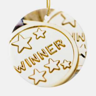 Gold Medal Ceramic Tree Decoration