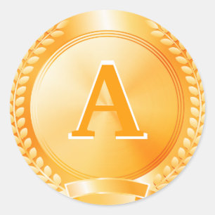 Gold Medal of Honour Classic Round Sticker