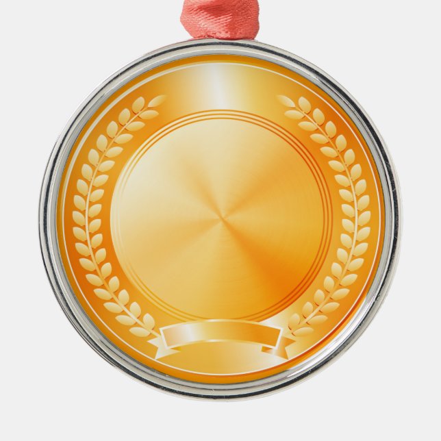 Gold Medal of Honour Metal Tree Decoration (Front)