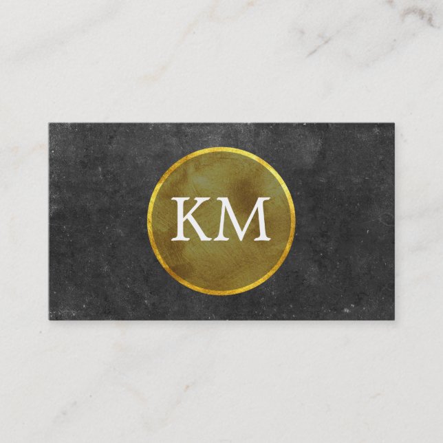 Gold Medalion | Deluxe, Slate Business Card (Front)