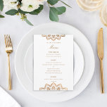 Gold Medallion Wedding Menu Card<br><div class="desc">perfect for any event; paper type optional</div>