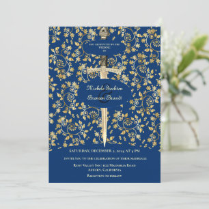 Gold Mediaeval Wedding Invitation