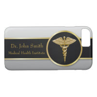 Gold Medical Caduceus - iPhone Case