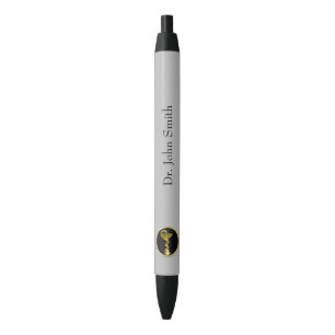Gold Medical Professional Hygieia Bowl Black Ink Pen