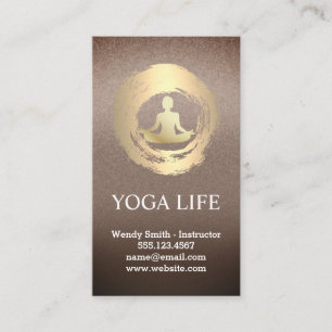 Gold Meditation Logo   Yoga Business Card