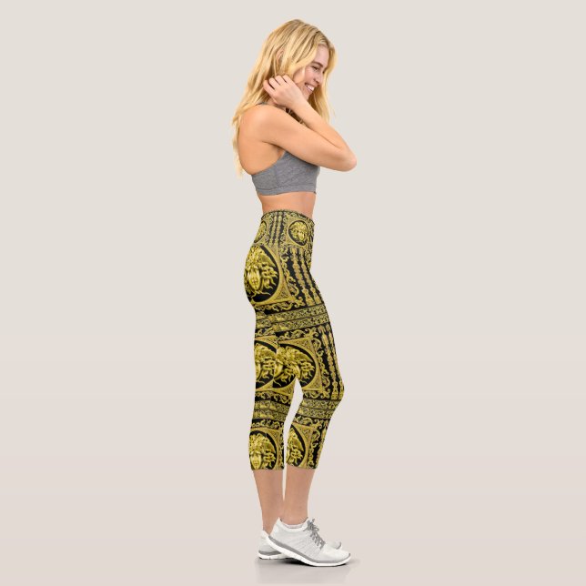 Gold Medusa  Capri Leggings (Right)