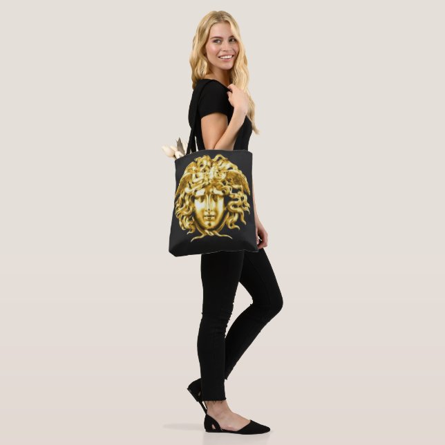 Gold Medusa Tote (On Model)