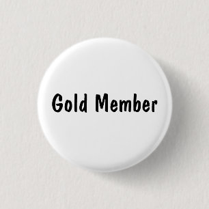 Gold Member 3 Cm Round Badge