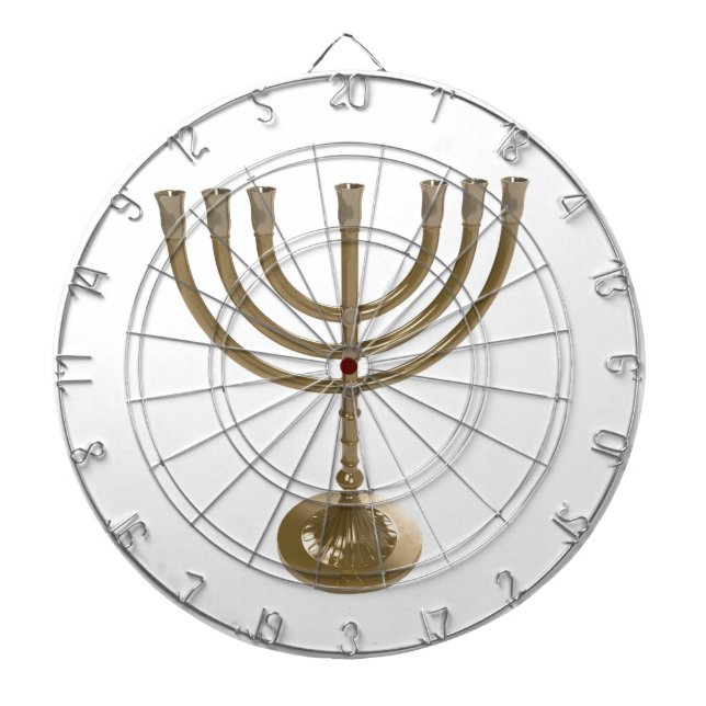gold menorah dartboard (Front)