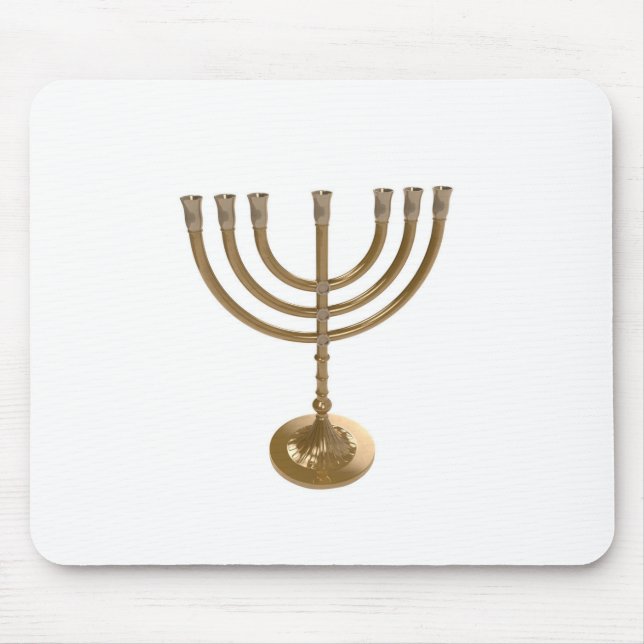 gold menorah mouse mat (Front)