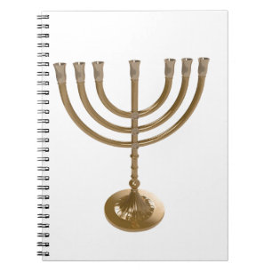 gold menorah notebook