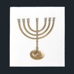 gold menorah notepad<br><div class="desc">Menora, channukah,  gold metallic,  hannukah,  hebrew,  holidays,  jew,  jewish,  judaism,  menorah, chanukah, hannuka, channuka, christmukah, christmukkah, judaica rabbi</div>
