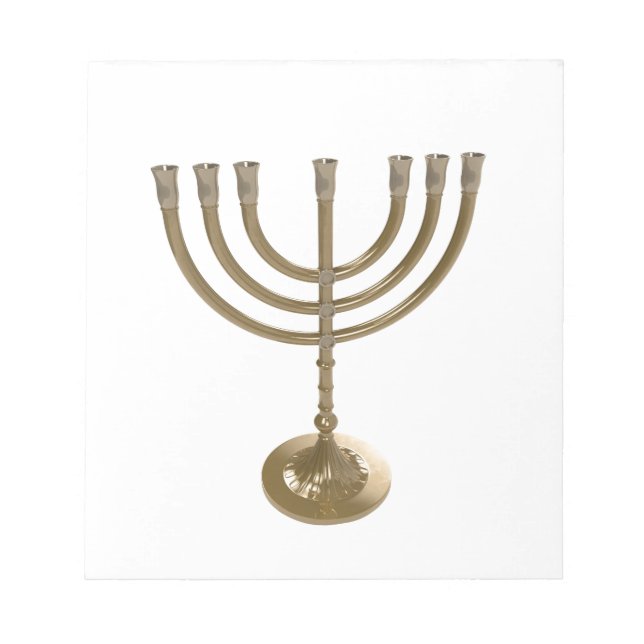 gold menorah notepad (Front)
