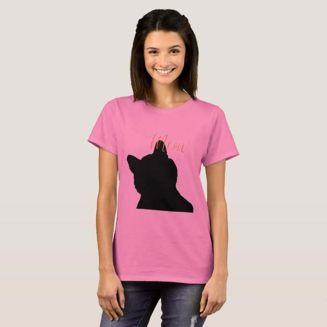 Gold Meow Kitty T-Shirt (Front Full)