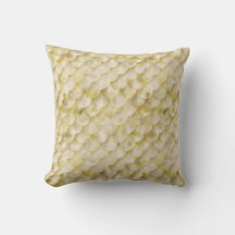 Gold Mermaid Print pattern cushion