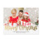 Gold Merry Christmas Custom Photo Modern Postcard