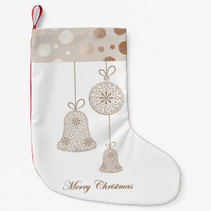 Gold Merry Christmas Ornament Stocking