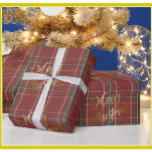 Gold Merry Christmas Red Green Plaid Wrapping Paper<br><div class="desc">And a unique and special gift wrap -- Gold Merry Christmas singing out on top of Red and Green Plaid.  Have fun wrapping! Should you have any design questions or a special request,  please send an email to: charmdesignstudio@rcn.com</div>