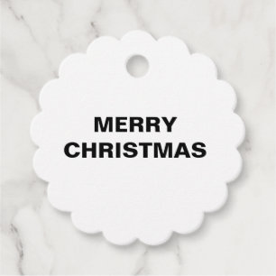 GOLD MERRY CHRISTMAS SIMPLE  FAVOR TAGS