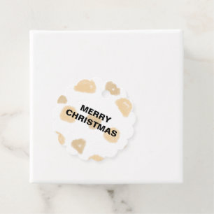 GOLD MERRY CHRISTMAS SIMPLE FAVOR TAGS