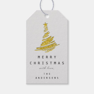  Gold Merry Christmas Tree Happy  From   Gift Tags