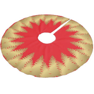 Gold Merry Christmas Xmas tree snow Pattern Brushed Polyester Tree Skirt