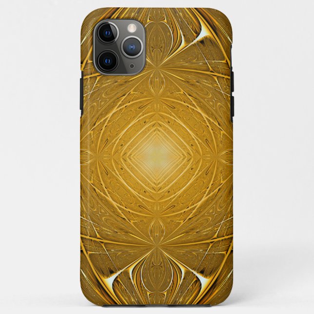 Gold metal abstract geometric pattern Case-Mate iPhone case (Back)