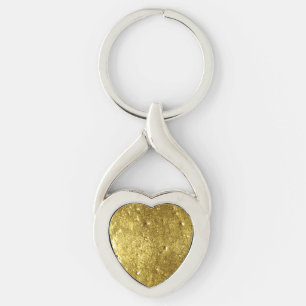 Gold Metal Background Key Ring