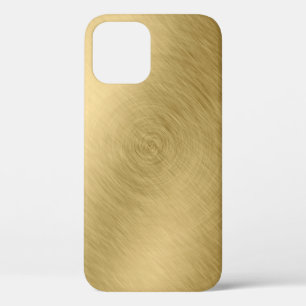 Gold metal brushed background or textureabstract,a iPhone 12 case