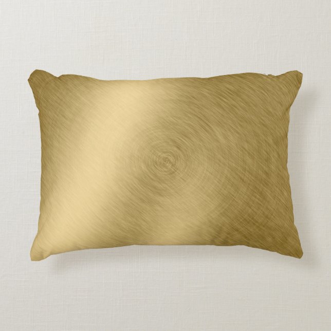 Gold metal brushed background or textureabstract,a decorative cushion (Front)
