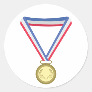 Gold Metal Classic Round Sticker