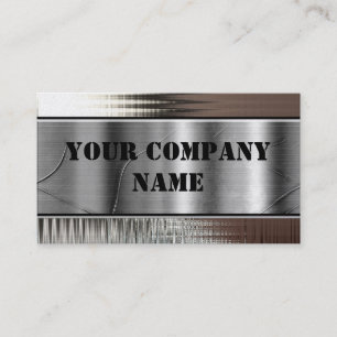 Gold Metal Look Bold Business Cards