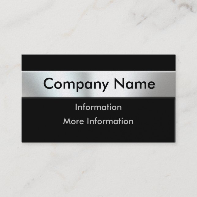 Gold Metal Look Nameplate Business Cards (Front)