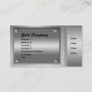 Gold Metal Plates Business Cards