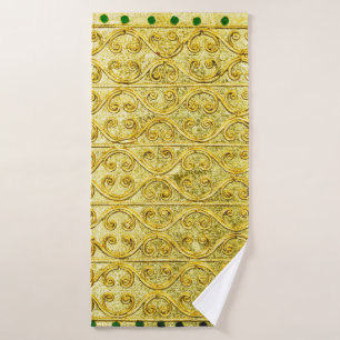 Gold metal seamless pattern  bath towel