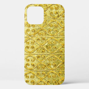 Gold metal seamless pattern  iPhone 12 case