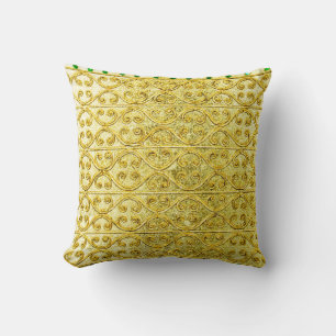 Gold metal seamless pattern cushion
