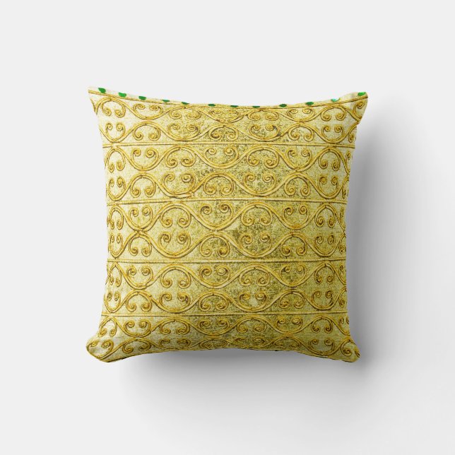 Gold metal seamless pattern  cushion (Front)