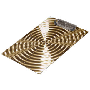 Gold Metal Spiral Clipboard