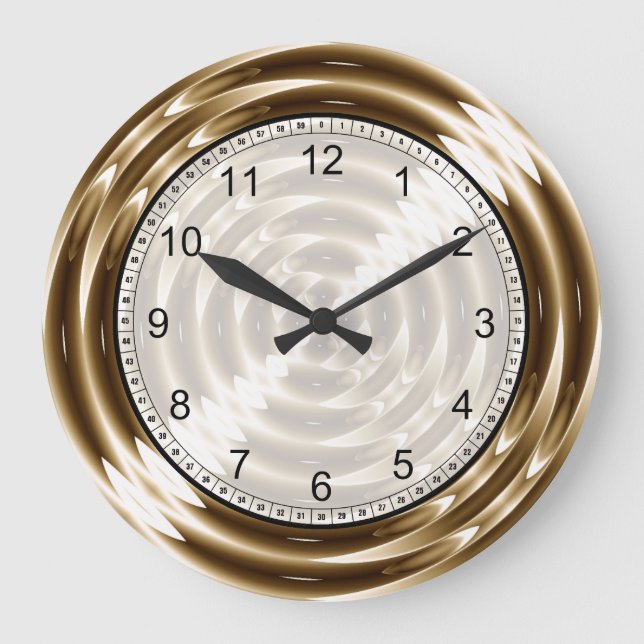 Gold Metal Spiral Large Clock (Front)