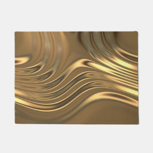 Gold Metal Swirling Design Doormat