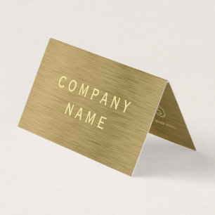 Gold Metal Texture Double Loyalty Business Card