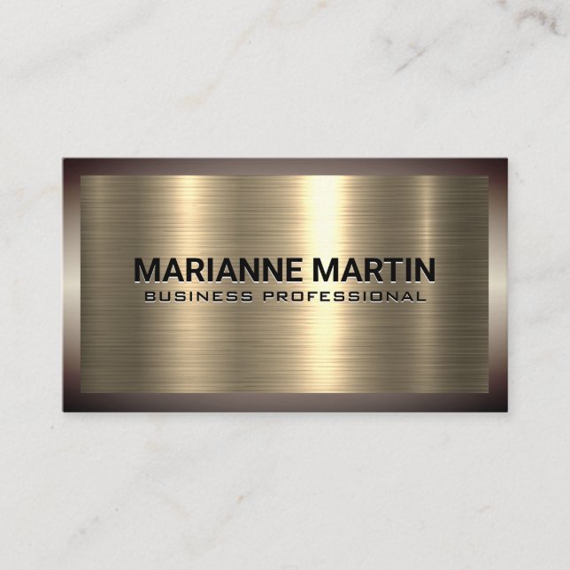 Gold Metallic Aluminium Silver Brushed | Industria Business Card