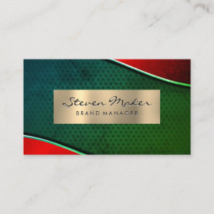 Gold Metallic and Grey Background Mesh Business Card