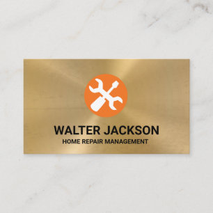 Gold Metallic Background   Repair Tools  Business Card