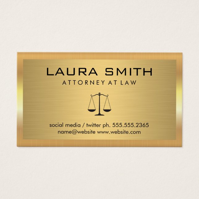 Gold Metallic Border | Gold Metal Brushed (Front)